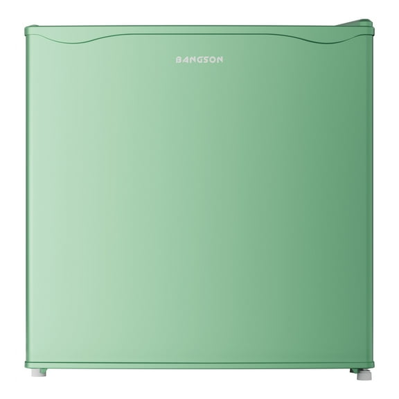 BANGSON 1.6 Cu.Ft Compact Refrigerator with Freezer, Energy Saving & Low Noise Mini Fridge for Office, Dorm, Bedroom - Adjustable Temp, Reversible Door, ,Green