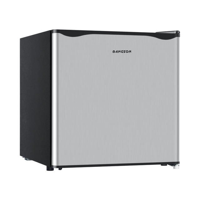 BANGSON Small Refrigerator,1.6 cu.ft Mini Fridge With Freezer,For Bedroom, Office,Reversible