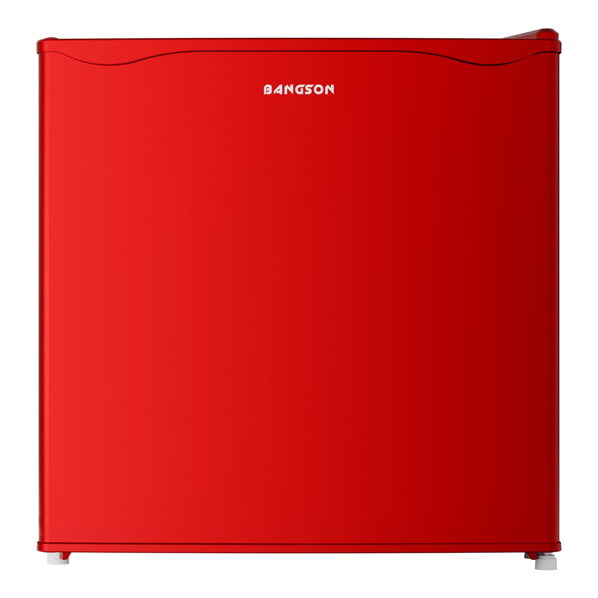 BANGSON 1.6 Cu.Ft Compact Refrigerator with Freezer, Energy Saving & Low Noise Mini Fridge for Office, Dorm, Bedroom - Adjustable Temp, Reversible Door,Red