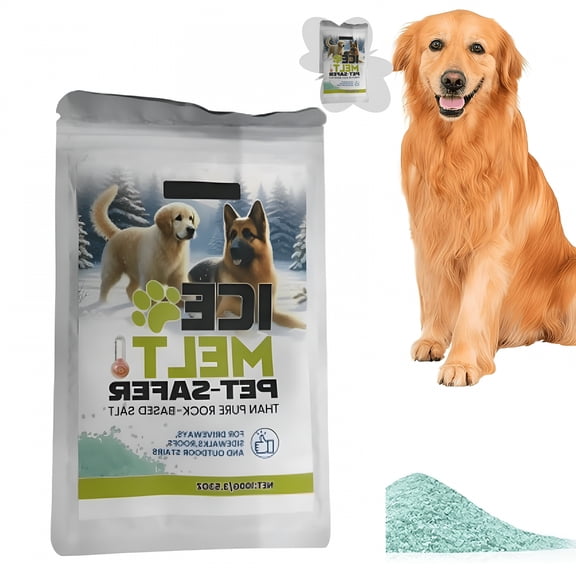 BANIRO 10Lb Pet Safer Ice Melt - Fast-Melting,Non-Corrosive Snow and Ice De-Icer - Better Than Rock Salt,Safe for Pet Paws,Concrete and Vegetation,Ideal for Winter Driveways