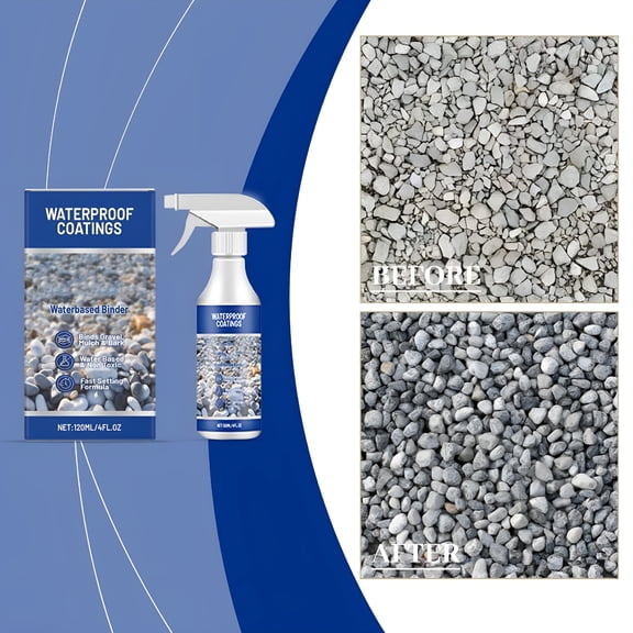 BANIRO 120Ml Rock Glue for Landscaping-Strong Pea Gravel Glue&Stone Glue Mulch Glue for Rock Adhesive Binder Sticky Rock Glue for Outdoor Landscape Walkways,Yards,Patios,Driveways