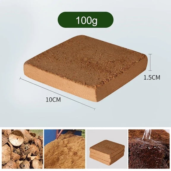BANIRO 1PC Coconut Coir Bricks For Planting,100% Organic Coco Coir Fiber Coconut Husk Bark Core With Low Ec And Ph Balance For Flowers Planting Gardening Potting Soil Substrate Herbs