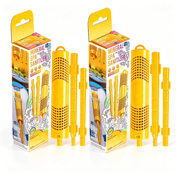 BANIRO 2-Pack Replacement Mineral Sticks for Hot Tub, Universal Spa Filter Cartridge, Up to 1000 Gal