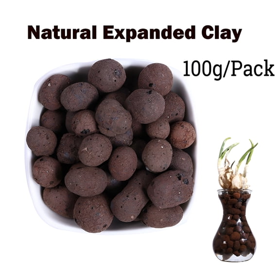 BANIRO 2026 New Organic Expanded Clay Pebbles Grow Media Hydroponics 100G Ceramic Carbon Ball for Hydroponics,Indoor Gardening,Aquaponics,Seedling Growth