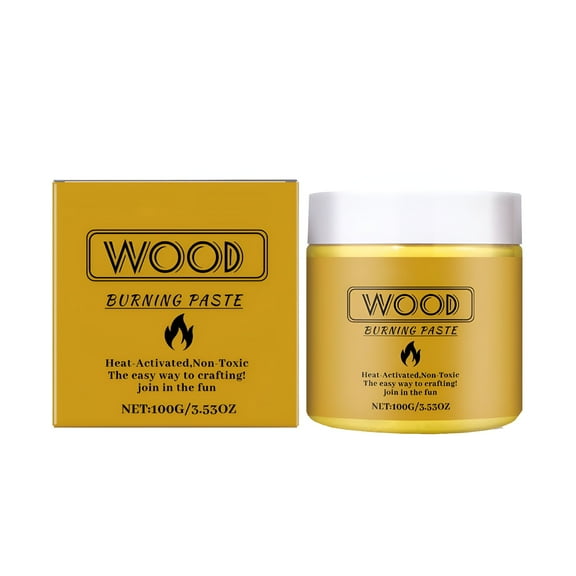 BANIRO 2026 New Pyrography Stencil Paste-Non-Toxic Combustion Aid for Wood Burning,Leather,Canvas&Paper | Reusable Diy Crafting Tool-Wood Burning Paste