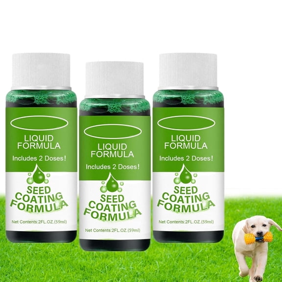BANIRO 3/5PCS Liquid Grass Seed Spray for Lawn,Hydroseeding Spray for Lawns,Seed Nutrient Solution Liquid Greengrass for Garden,Each Bottle Can Be Used for 2~3 Square Meters of Lawn(3 pcs)