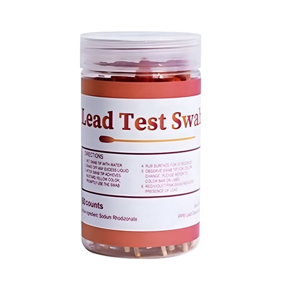 BANIRO 60Pcs Sensitive Lead Swabs Rapid Home Lead Testing Swabs 30S Result Lead for Metal,Lead Test Kit for Dishes