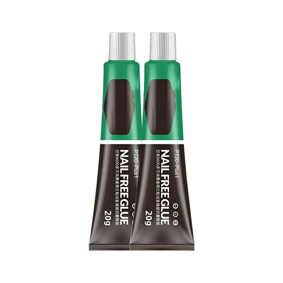 BANIRO All Purpose Glue Super Strong Instant Glue Gel Rubber Cement Glue for Plastic Wood Metal 20G 2X Nail-Free Glue Adhesive