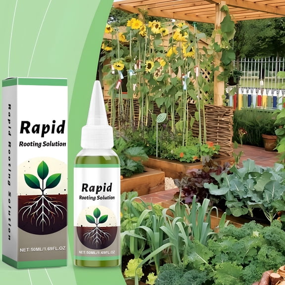 BANIRO All-Purpose Rooting Solution,Rooting Hormone for Cuttings,Rapid Rooting Solution Plant Growth Enhancer Supplement,Root Starter for Plant Cuttings (50ML/1.69oz)