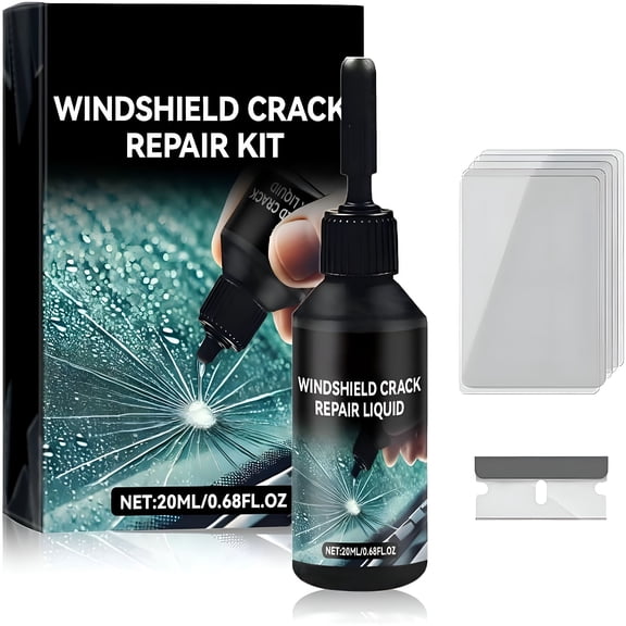 BANIRO Car Windshield Crack Repair Kit,Chipped Windshield Filler Repair Fluid,Glass Scratch Repair Liquid for Chips and Cracks (1 Set)