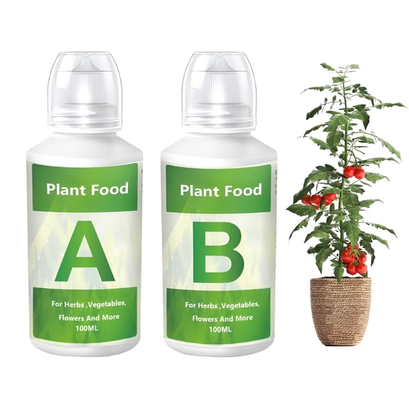 BANIRO Hydroponic Nutrient Solution Indoor Plant Fertilizer Organic Plant Food A & B Liquid Hydroponics Fertilizer Hydroponic Nutrients for Outdoor Indoor Plants