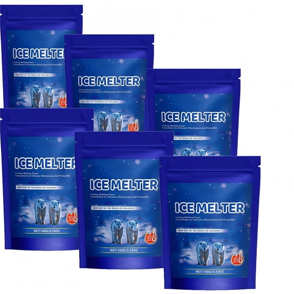 BANIRO Ice Melt Safer For Concrete,Rock Salt For Snow,100g Bag,Snow Salt Ice Melt,Salt For Snow And Ice Removal,Sidewalk Salt,Driveway Salt,Snow Melt Is Effective Up To -15F