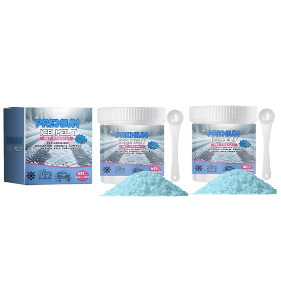 BANIRO Pet Friendly Ice Melt - Natural Based Snow Melter for Driveways and Walkways - Safe for Dogs and Cats Paws - Works Below Zero Degrees - 100g