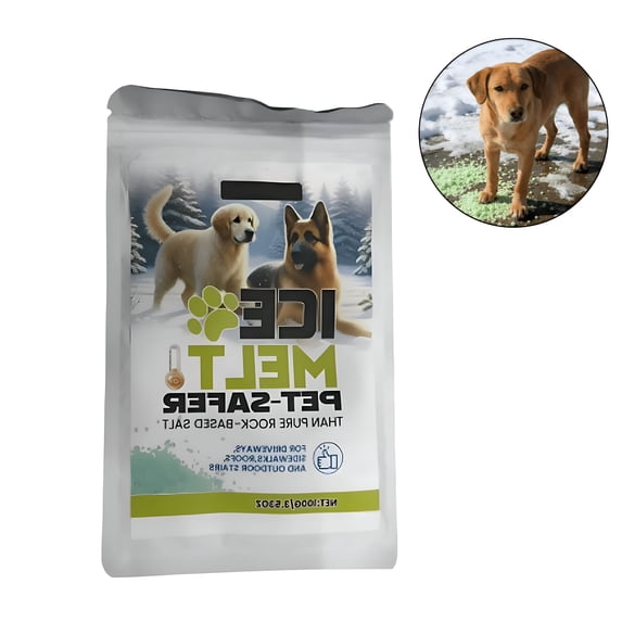 BANIRO Pet Safe Ice Melt - Fast-Acting,Non-Toxic Ice Melter for Driveways,Sidewalks and Patios - Paw-Friendly Formula Safe for Dogs,Cats and Landscaping