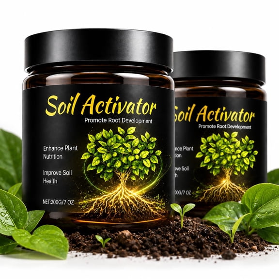BANIRO Soil Activator - 2 Pack,D Water-Soluble Organic Formula,Natural Root Stimulator & Microbial Soil Conditioner for Indoor Plants,Vegetable Gardens & Raised Beds