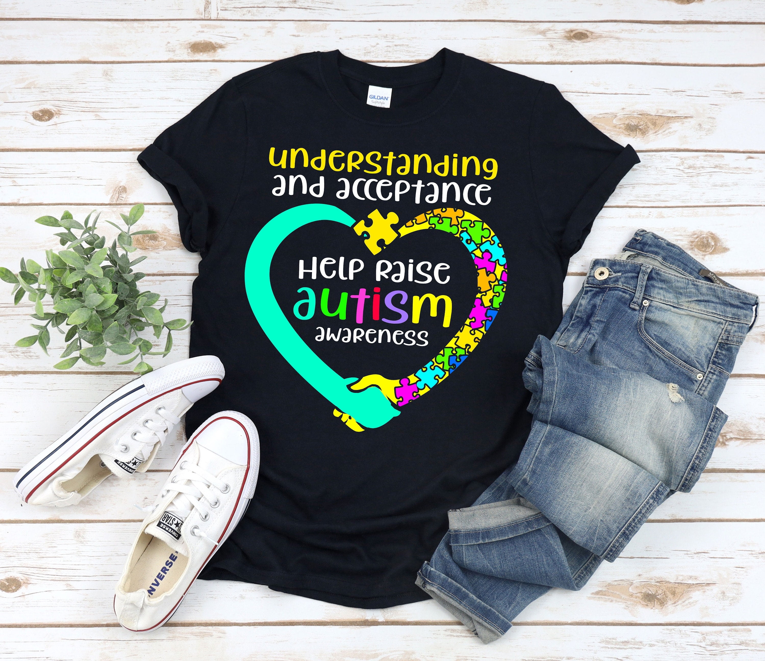 BANJOJO Autism Awareness Shirt, Autism Support Shirt, Autism Shirt For Mom, Understand And Acceptance Help Raise Autism Awareness, Autism Shirt