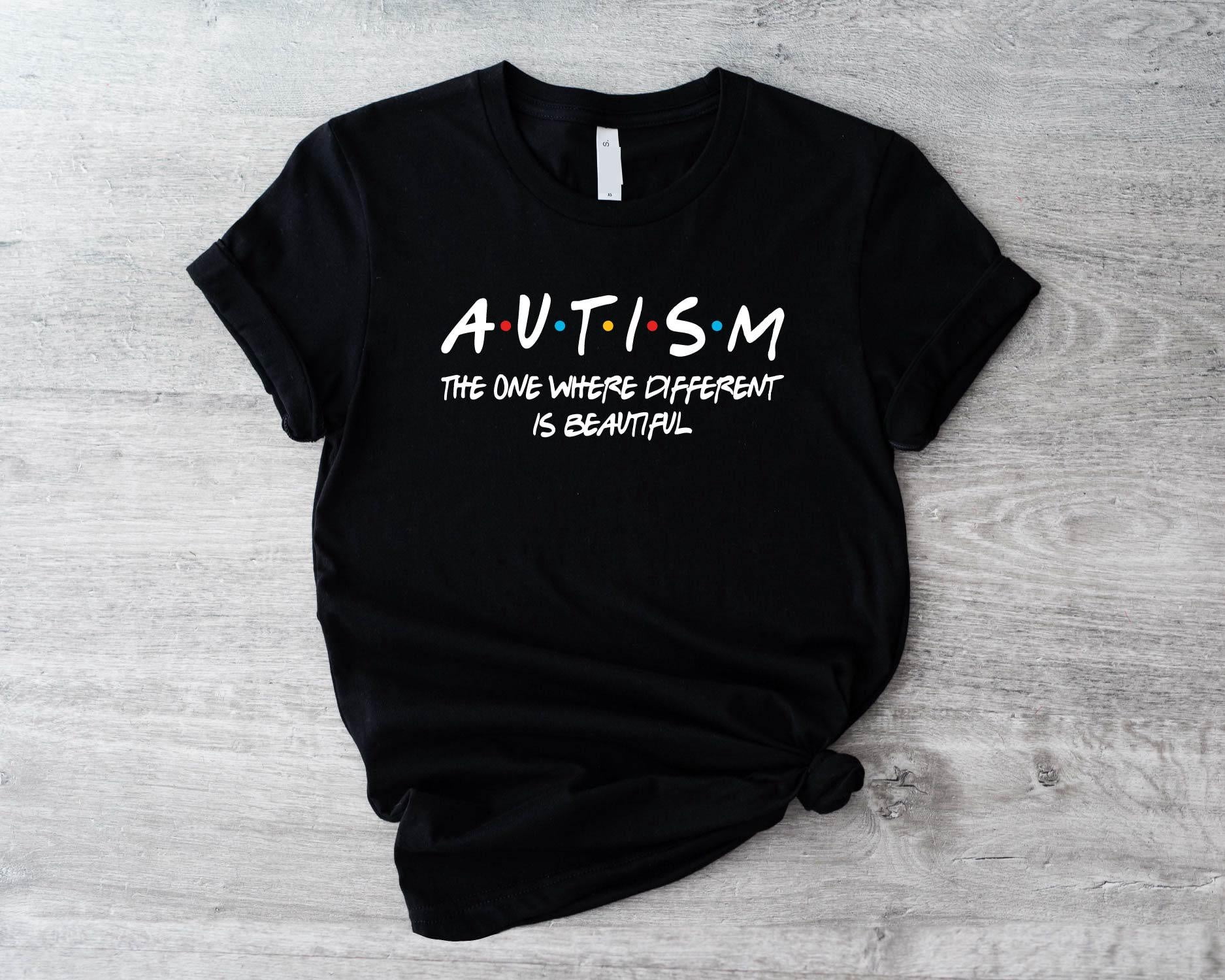 BANJOJO Autism Awareness T-shirt, The One Where Different Is Beautiful Shirt, Autism Mom Tee, Autism Teacher Cute T-shirt