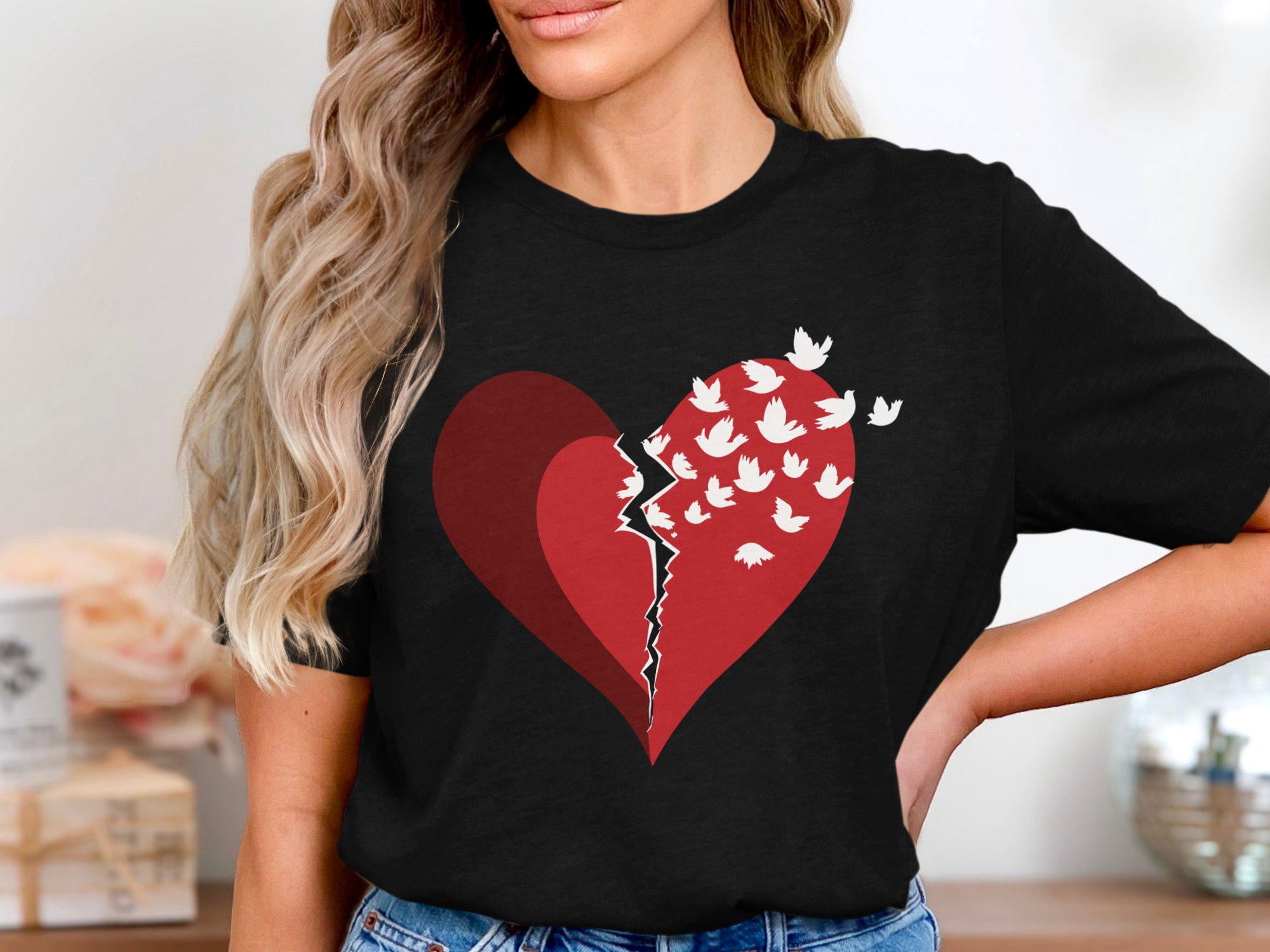 BANJOJO Broken Heart T-Shirt, Emotional Healing Tee, Love and Freedom ...