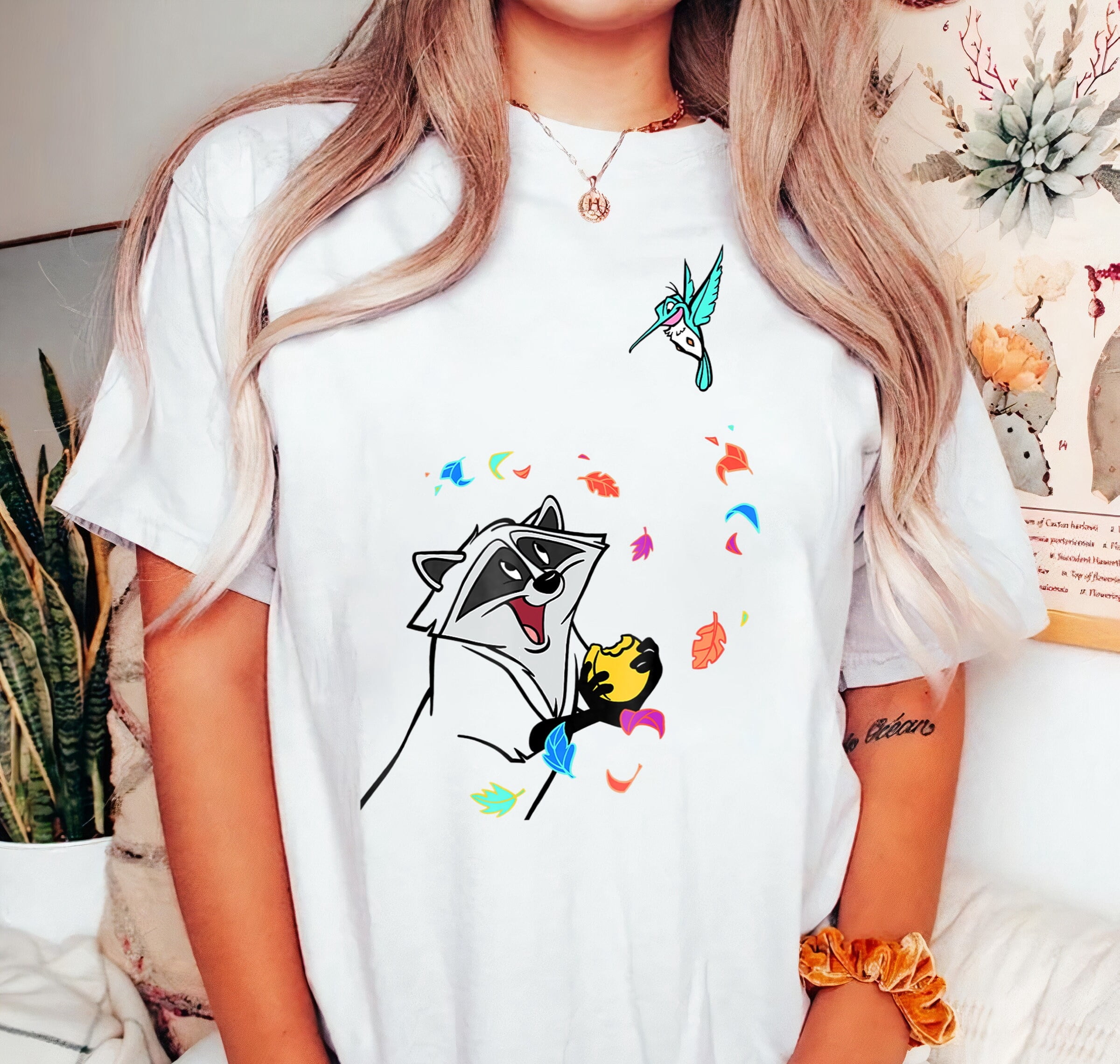 T-shirt Pocahontas Meeko Flit - Unisexe Adulte - Gildan Soft Style - Coton, Manches Courtes
