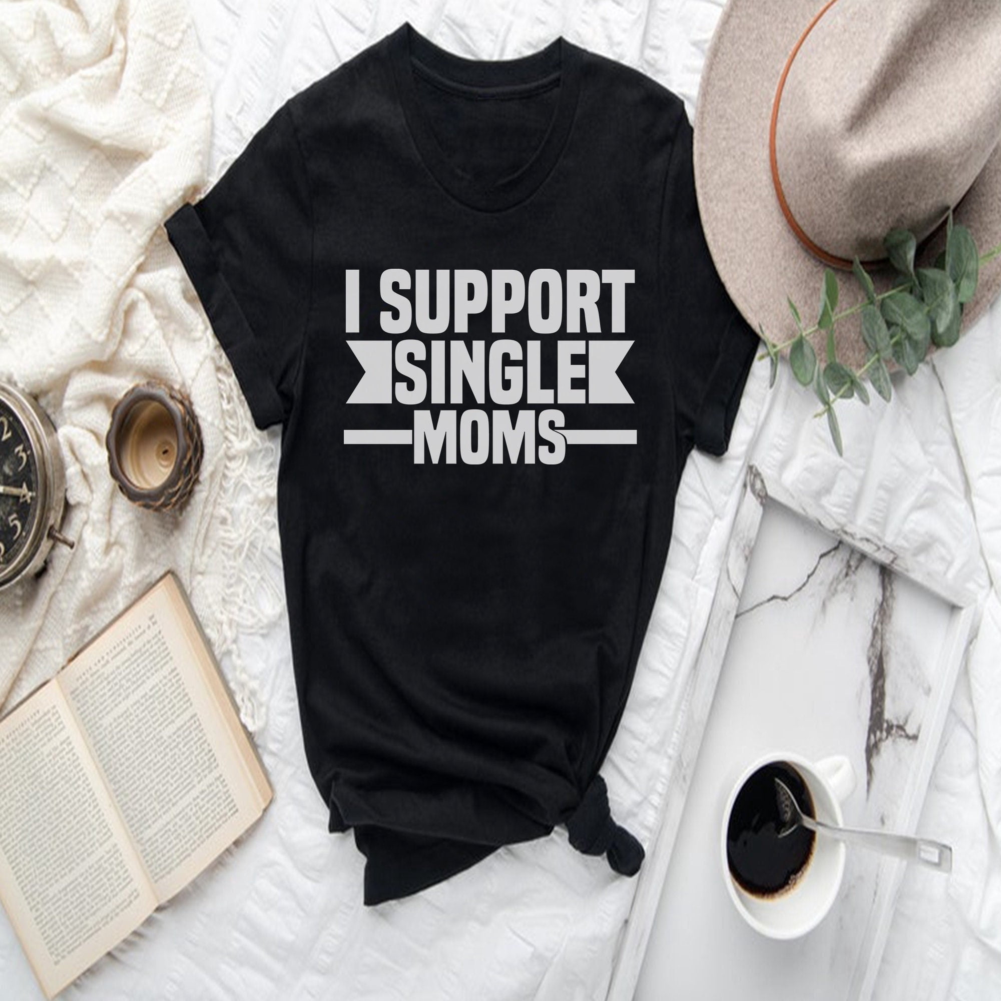 BANJOJO I Support Single Moms, Screen Printed Lightweight T-shirt ...