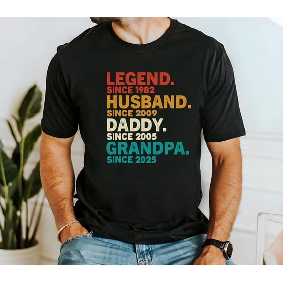 BANJOJO Legend Husband Dad Grandpa Custom Tshirt, Personalized Shirt, Father's Day Shirt, Dad Birthday Gift, Gifts for Grandpa, Husband Gift