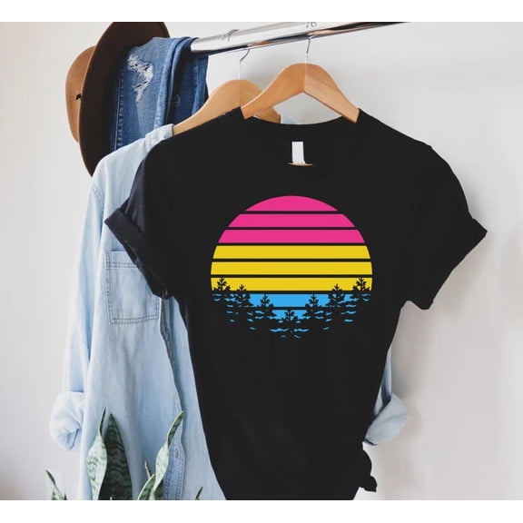 BANJOJO Pansexual Flag Shirt,Pan Pride Gifts,Pansexual LGBT Shirt,Pansexual Outfit,Pansexual Gift,LGBT Pride Month,Rainbow LGBT Tee,Subtle Pansexual