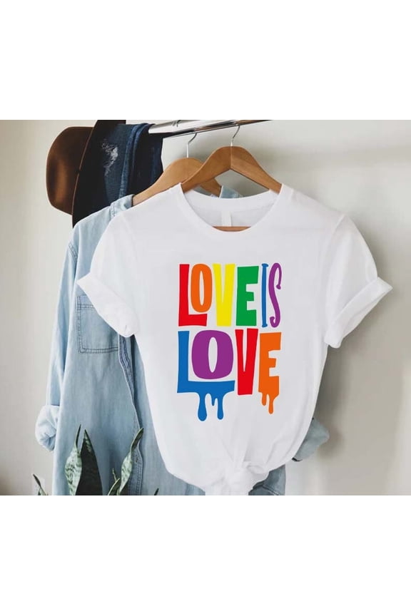 Pride Shirt, Love is Love T-Shirt, Pride Month Gift, Rainbow Pride Shirt, Equality Shirt, Outfit, Support Tees,Queer Shirt