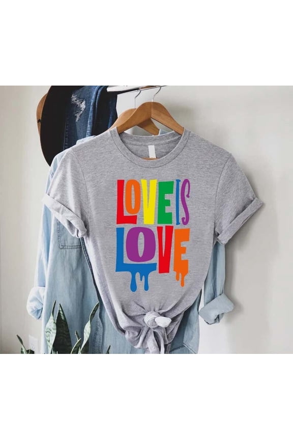Pride Shirt, Love is Love T-Shirt, Pride Month Gift, Rainbow Pride Shirt, Equality Shirt, Outfit, Support Tees,Queer Shirt