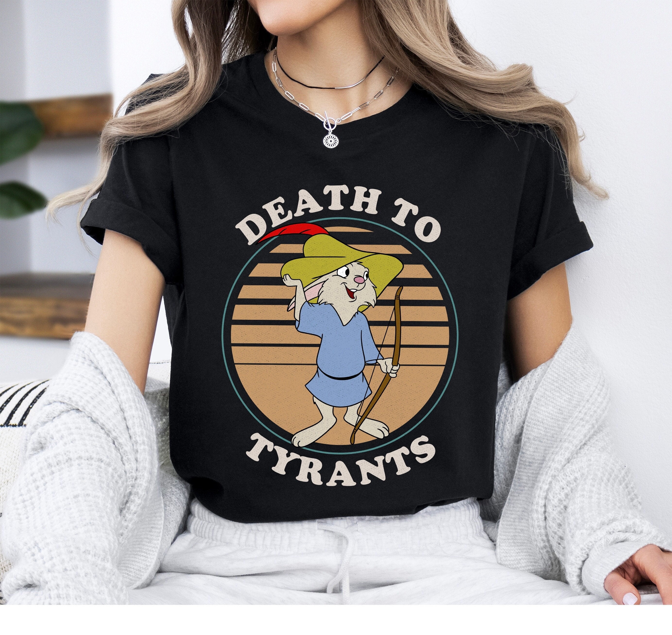 BANJOJO Retro 70s Skippy Rabbit Death To Tyrants T-Shirt, Robin Hood ...