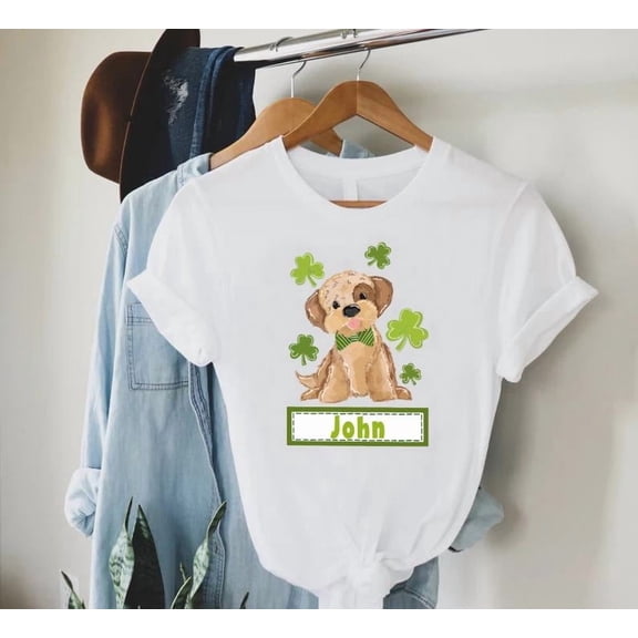 BANJOJO St Patrick Shirt, Custom St Patrick's Day Shirt, St Patrick Gifts , Boys St Patrick Day,Boys Shamrock,Personalized Name