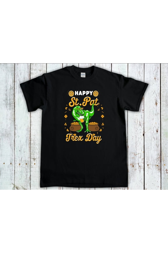 St.Patricks Day Shirt, Happy St.Pat Trex Day, Irish Tee, Funnt Irish Shirt, St Pattys Day T-Shirt, Hooligan Tshirt, Ireland Gifts