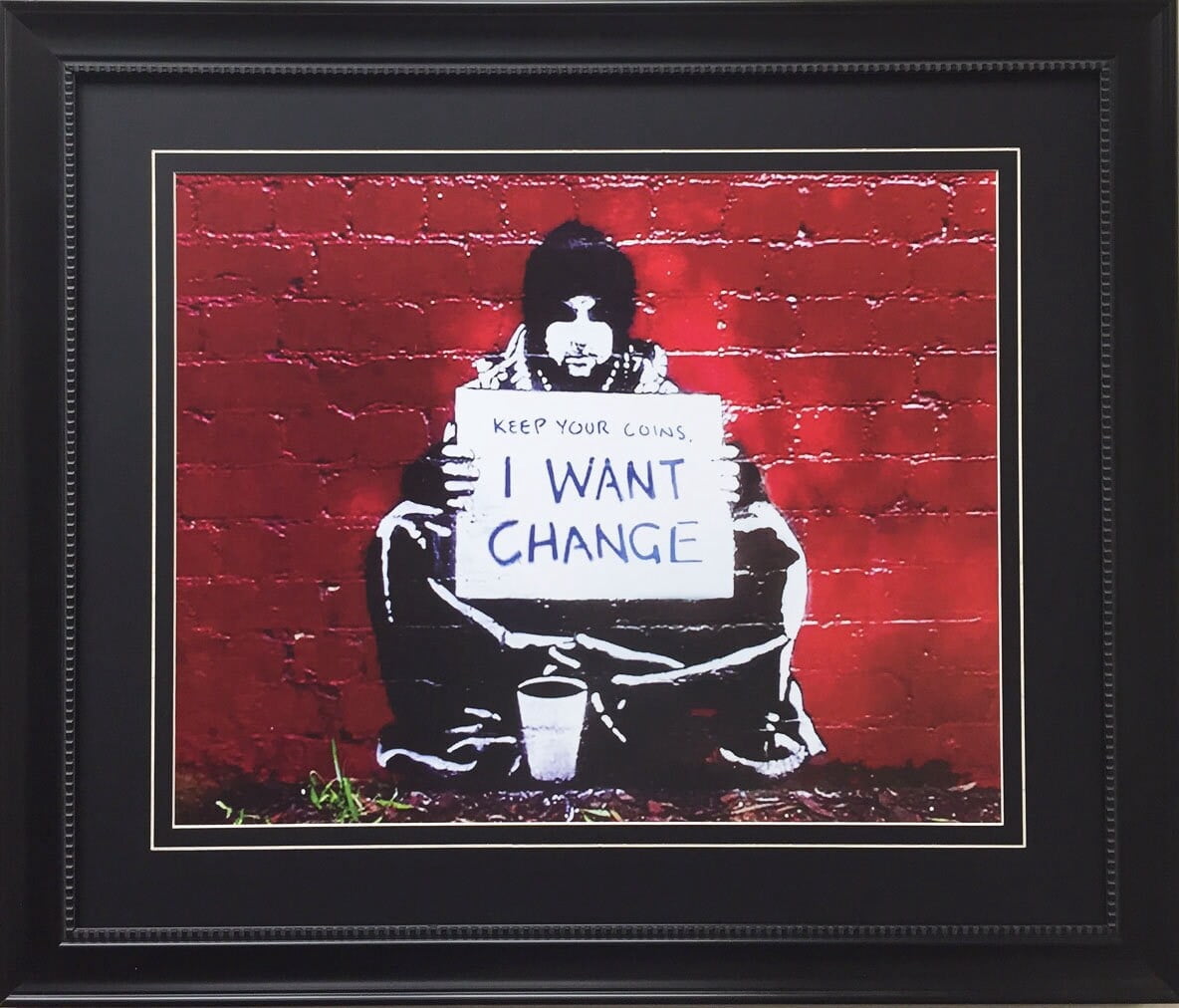 BANKSY I WANT CHANGE アート作品 BANKSY-I-Want-Change-CUSTOM-