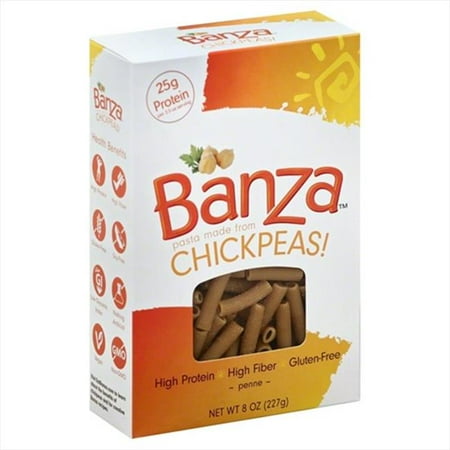 BANZA PASTA CHICKPEA PENNE-8 OZ -Pack of 6