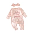 thumbnail image 1 of BAOAOER Baby Girl Winter Clothes Romper I Love Grandma Newborn Preemie Going Coming Home Outfit Ruffle Romper Cute Jumpsuit Size 12-18 Months, 1 of 9