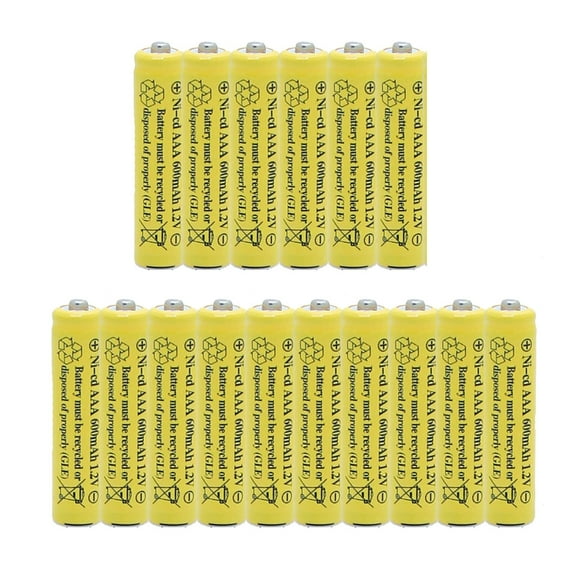 BAOBIAN 16-Pack 1.2v AAA Battery Ni-Cd 600mAh Rechargeable Batteries for Camera Toys flashlight Solar Light Batteries