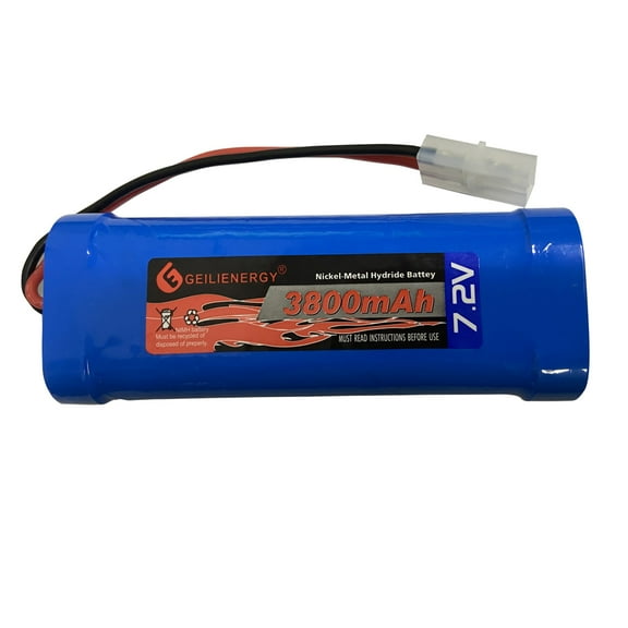 BAOBIAN 7.2V Battery Pack for RC Car 3800mAh NiMH Flat Hobby Battery with Standard Tamiya Connector