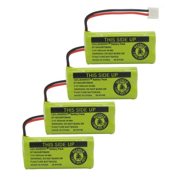 BAOBIAN BT18433/BT28433 BT8300 Batt-6010 BT1011 BT1018 BT184342/BT284342 CPH-515D Cordless Phone Battery (4 Pack)