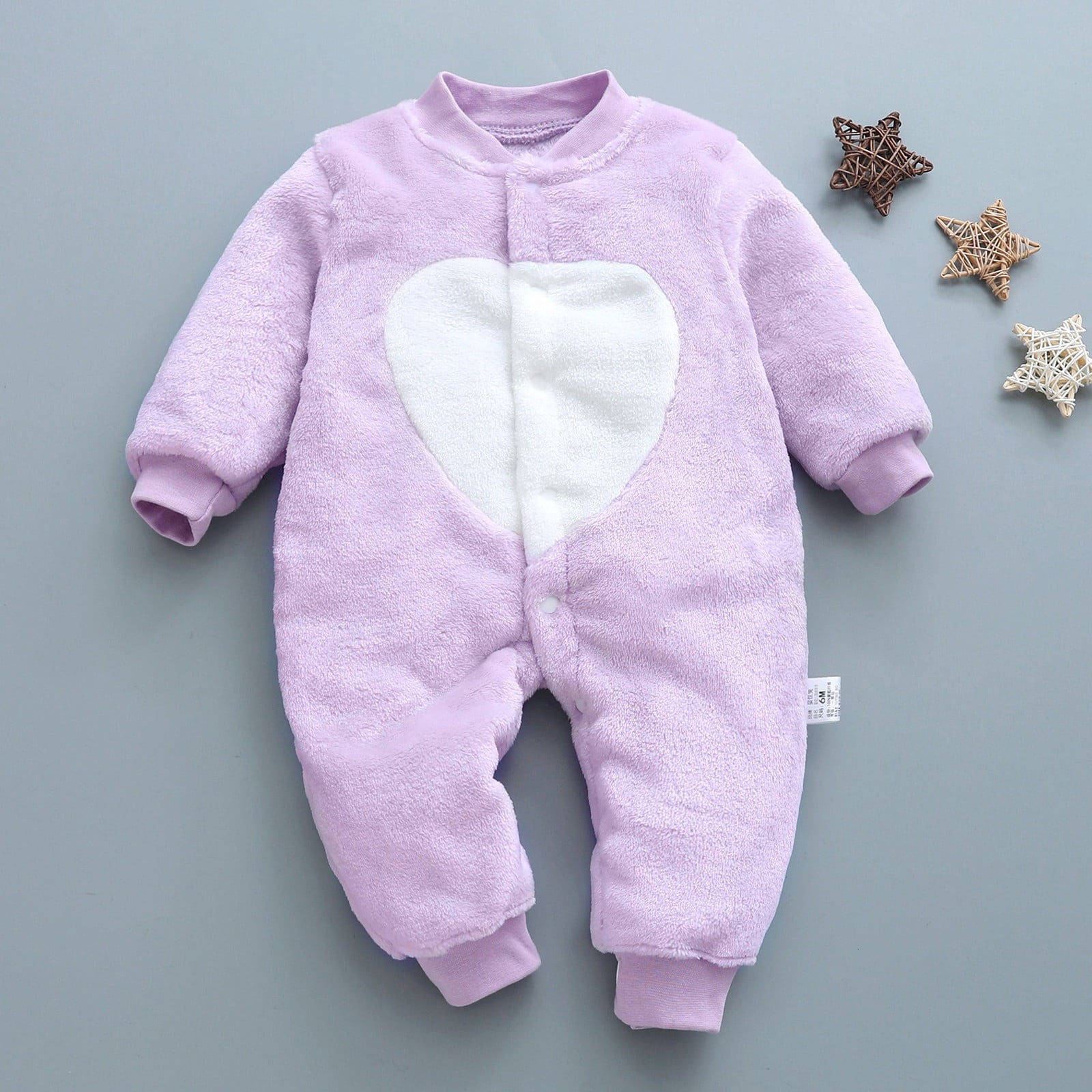 BAODANN Baby Girl Boy Thick Warm Jumpsuit Playsuit Romper Girls 18 ...