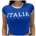 thumbnail image 1 of BAODANN Baby Tees for Women Tops Brazil Crop Top T Shirts Graphic Tees for Women Vintage 90s Streetwear Shirts Casual Raglan Tee Women Shirt Workout Long Sleeves for Women Dark Tee Shirt Shirt for, 1 of 4