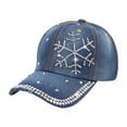 thumbnail image 1 of BAODANN Custom Rhinestone Denim Baseball Cap for Men and Women Fashionable Sun Hat for Parties Cap Pack Youth Adjustable Baseball Hat Low Profile Hats for Men Primitive Baseball Municipal Waste Hat, 1 of 3