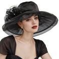 thumbnail image 1 of BAODANN Fashion Women's Wide Brim Sun Hat With Breathable Mesh And Flowers Stylish Sun Hat For Summer Womens Hiking Gear Summer Damsel Hat Tennis Hat Hiking Hats for Men Prick Hat Ladies Visors, 1 of 3