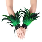 BAODANN Gothic Feather Wristband Women Gloves Mitten Mittens for Women Cold Weather Insulated Gloves Mittens Women Cold Weather Mittens for Women Cold Weather Heated Winter Gloves Mittens Convertible