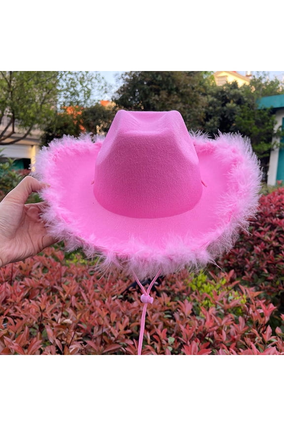 Hat with Feather Feather Brim Adult Size Cowboy Hat with Feathers for Party Play Dress Up Flat Wicker Hat Hat Bands Leather Cowboy Hats for Boys Sequin Cowboy Hat Us Open Hats for Men