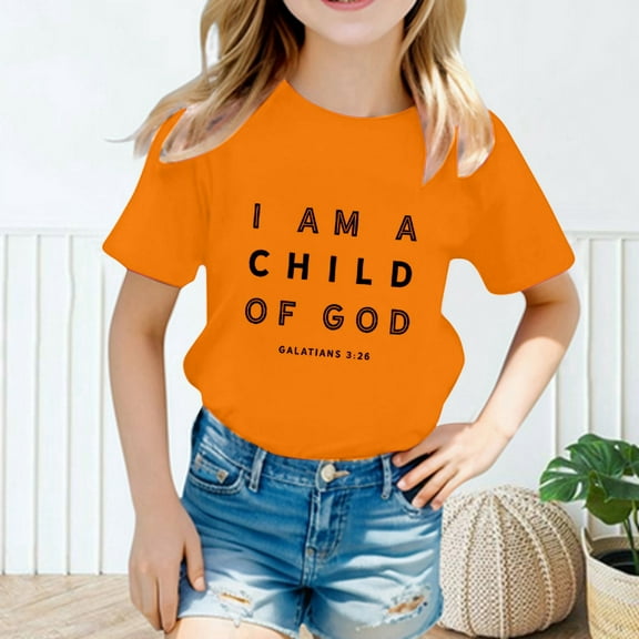 BAODANN Kid Girls Cute Personality Printed Round Neck Short Sleeve Tee Summer Casual Loose T Shirt Tops Girl Ruffle Outfits Kid T Shirt 6t Girls Clothes Winter Just One You by Toddler Girl Girls