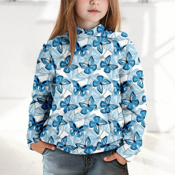 BAODANN Kids Boys Girls Hooded Jacket Prints Hoodie Sweatshirt Toddler Child Pullover Toddler Boy Zip up Jacket Hoodies for Teen Boys 16-18 Sweater Zip Jungle Boys Hoodie Toddler Hoodie