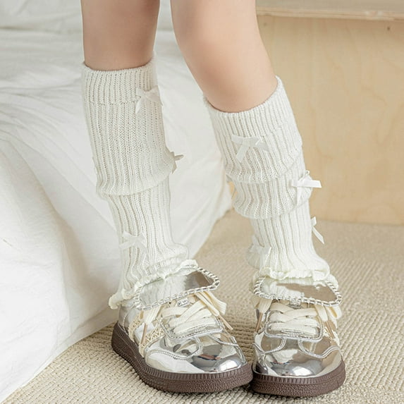 BAODANN Kids Leg Warmers Knitted Leg Warmers Loose Socks Knee High Leg Warmers For Girls Kid Athletic Socks Kid Low Sock Kids Seamless Sensitivity Socks Boys Sock Size Chart Girls Size 2 Socks Socks