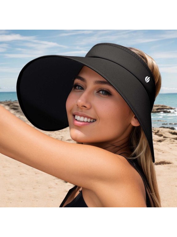Ladies Wide Brimmed Open Top Hat Outdoor Cycling Folding Sun Hat Women Mud Hens Hats Floppy Hat for Women Hair Hat Visor for Women Big Brimmed Hats for Men Doors Hat Lightweight Visors