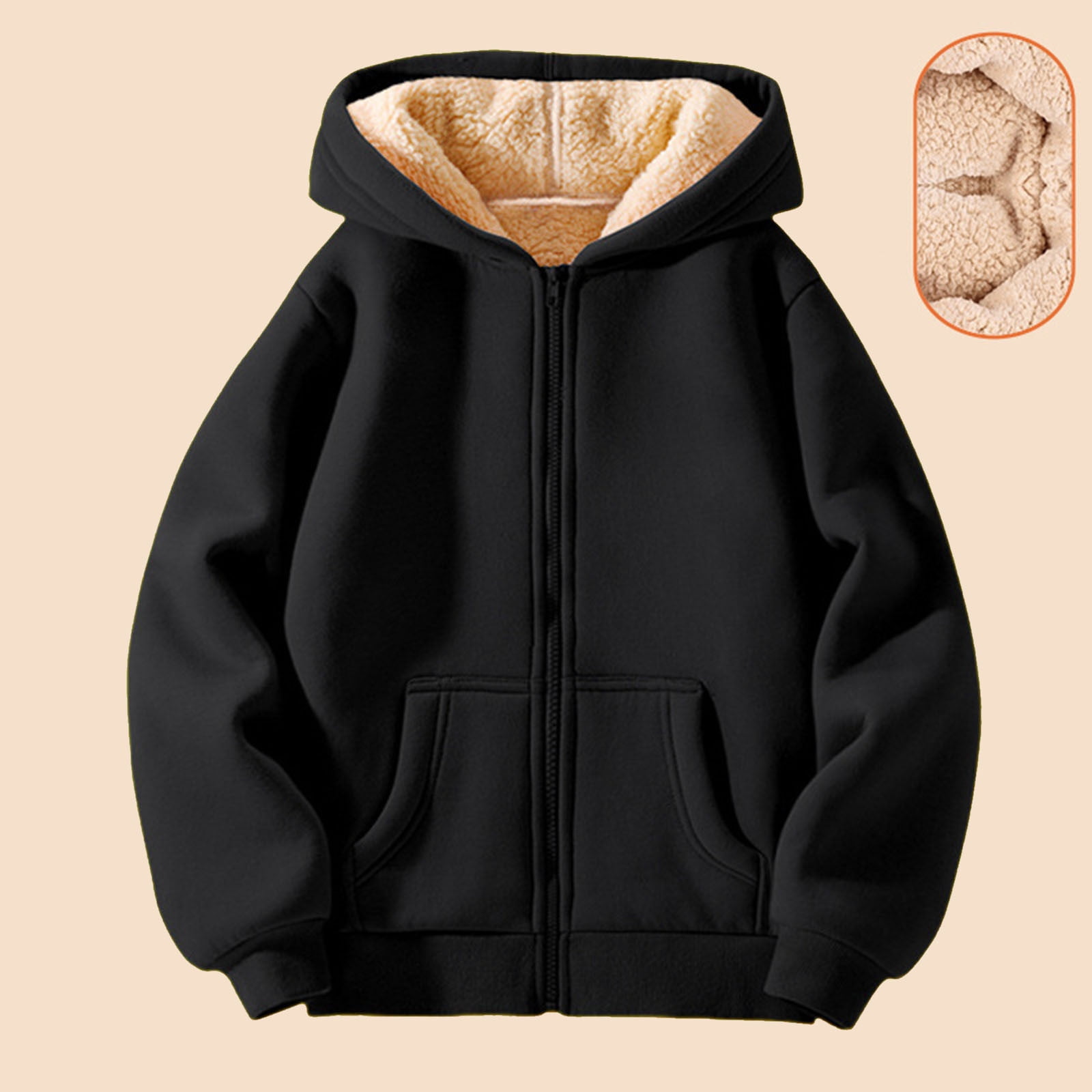 BAODANN New Boys' And Girls' Outerwear With Thick Lamb Wool Versatile