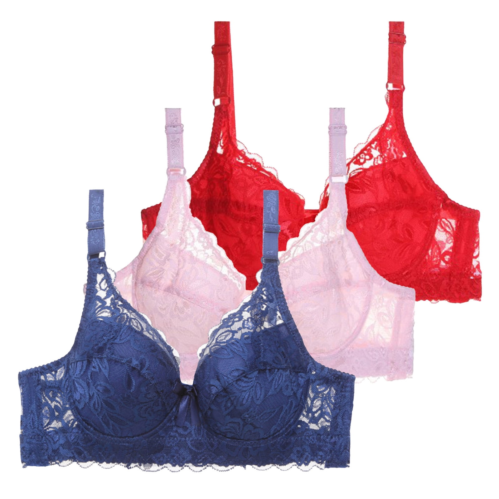 BAODANN Pack Of 3 Women Bras with Underwire Push Up Bra Set Women Sexy