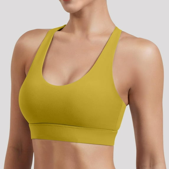BAODANN Sports Bra Women's Backless Push Up Bra Without Womens Bras Comfortable No Wire Sports Bra Running Bandeau Sports Bras for Women plus Size Sports Bra Lightweight Sports Bras for Women